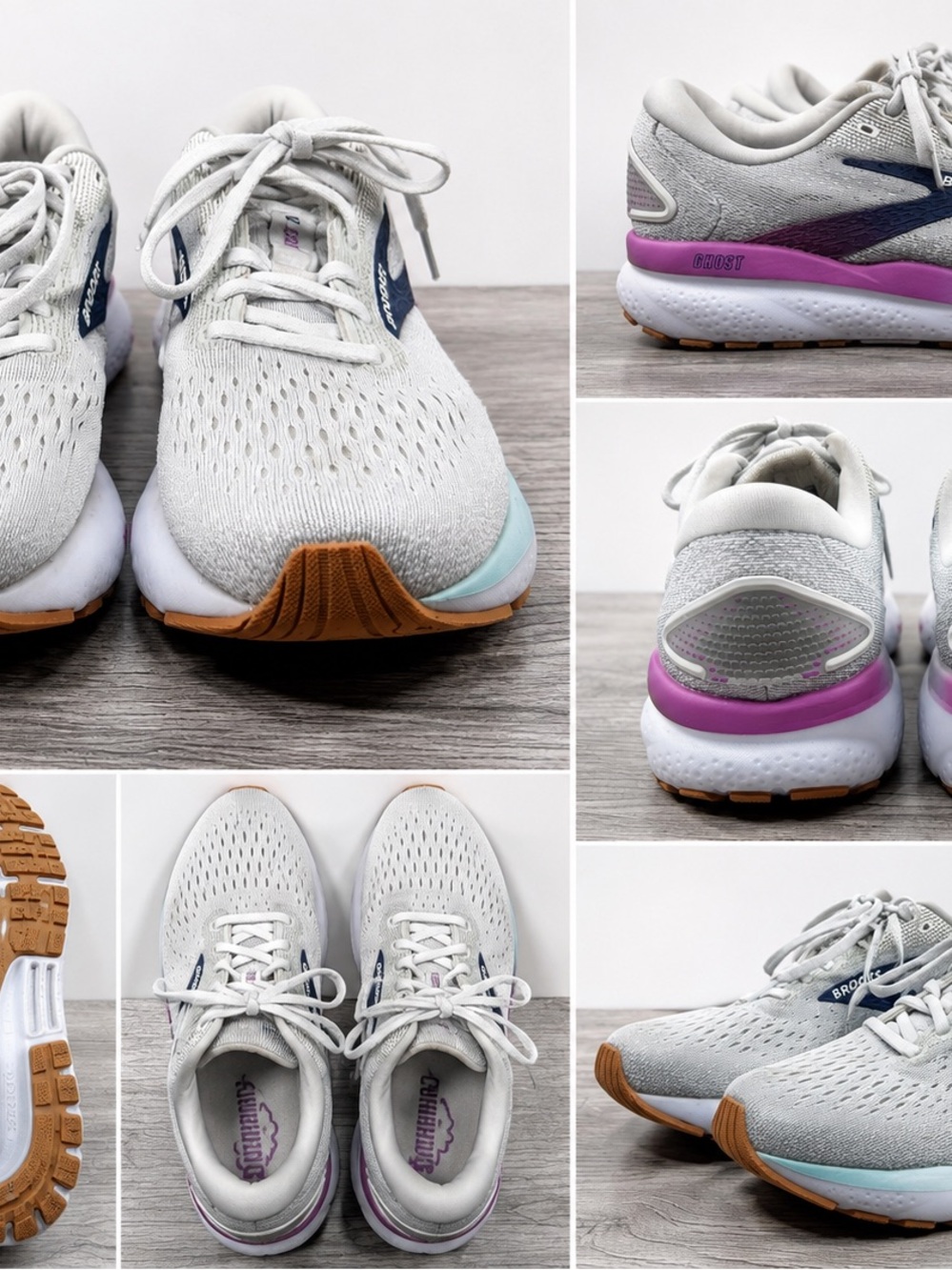 Brooks Women’s White/Purple Running Shoes Size 7 D